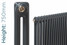 NF2-A-750-TH - Infinity Anthracite 2 Column Radiator 16 Sections H750mm X W760mm NF2-A-750-TH - Infinity Anthracite 2 Column Radiator 16 Sections H750mm X W760mm